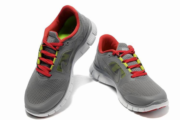 Hot Nike Free5.0 Men Shoes Gray/Red